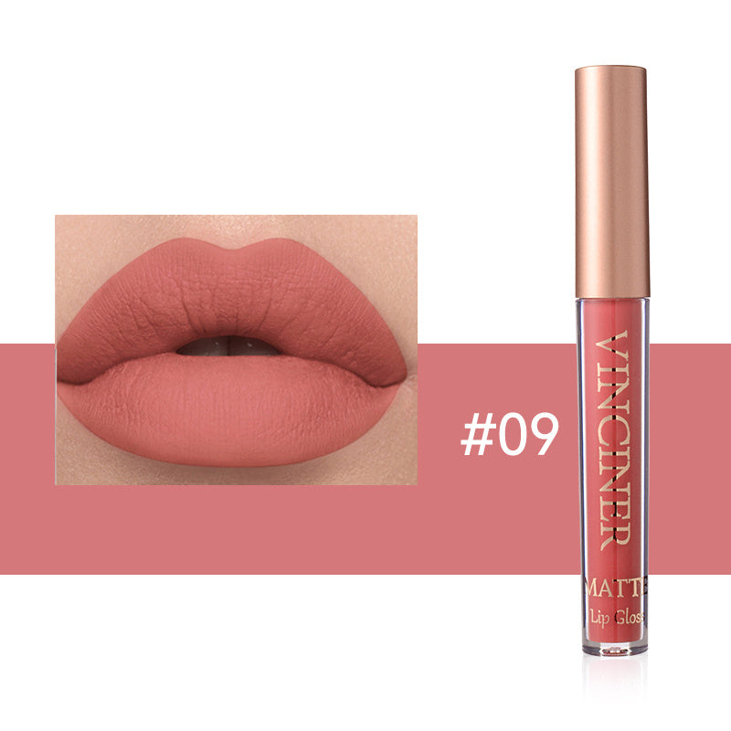 12-Color Lip Glaze Matte Liquid Lipstick Set: Waterproof, Non-Stick, Long-Lasting Matte Gloss