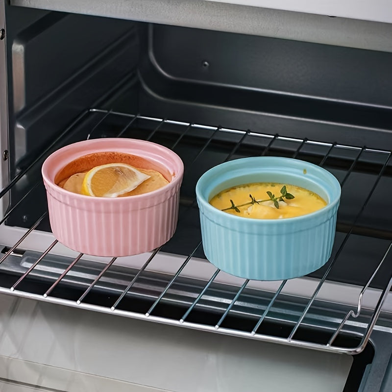 1pc Ceramic Soufflé Covered Bowl with Lid