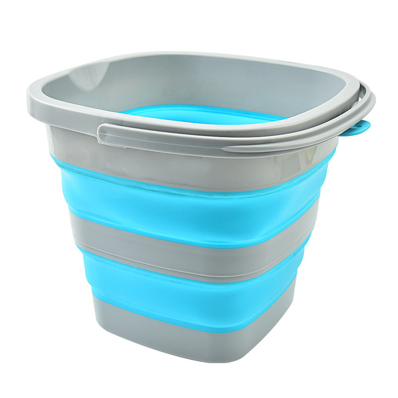 1pc Collapsible Plastic Bucket for Kitchen Storage