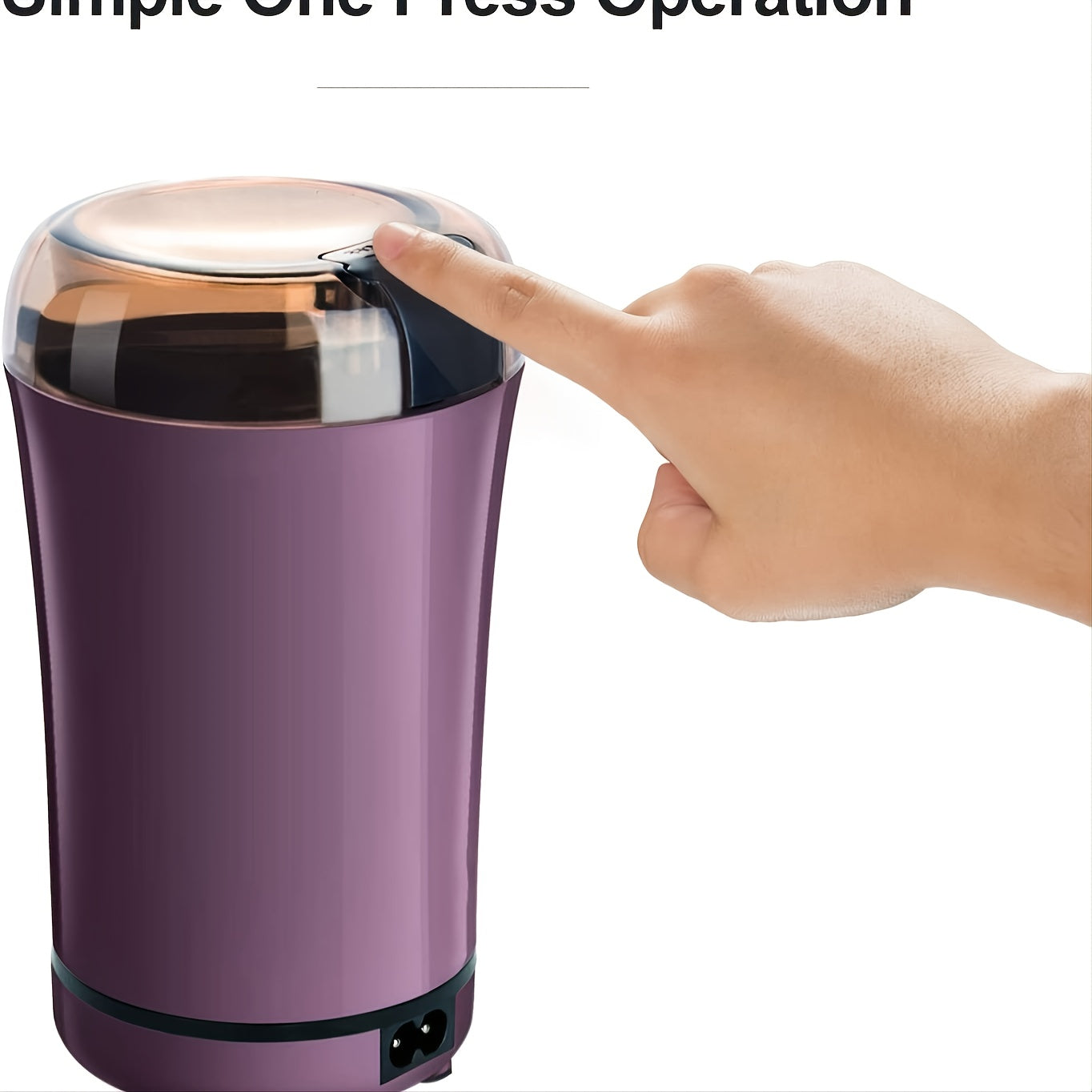 1pc Electric Coffee Grinder, Grain Grinder, Portable Coffee Bean Grinder With Replacement Stainless Steel Blade And Brush For Dried Herbs Spice Peanut Grain