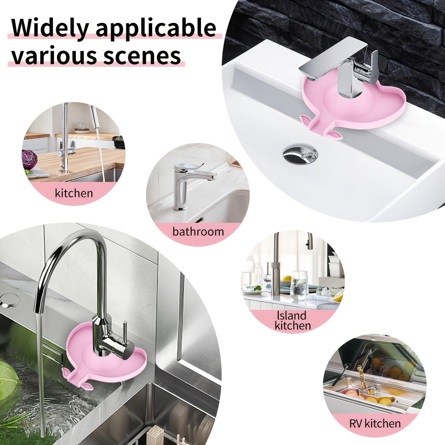 1pc Faucet Water Catcher Mat, Faucet Mat For Kitchen Sink