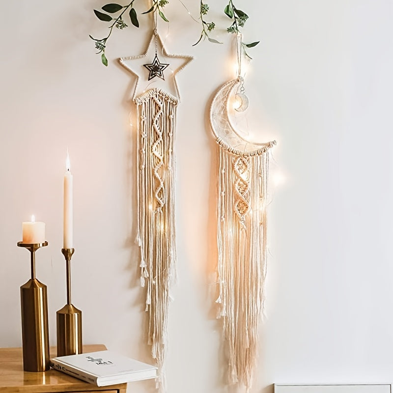 Moon Star Decor Dream Catcher - Creative Bohemian Wall Hanging