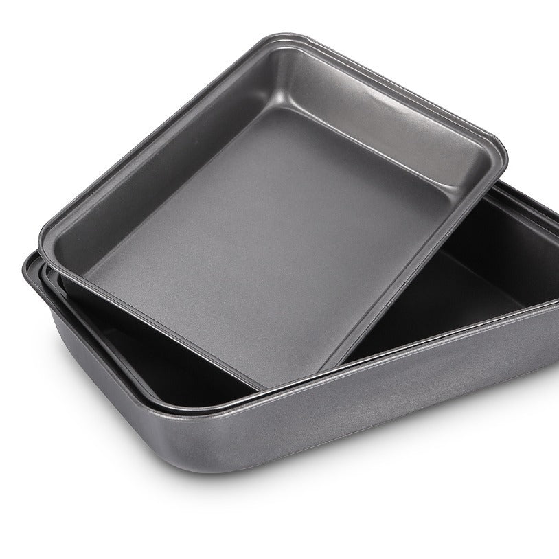 2 Piece Recipe Right Non-Stick Oblong Cake Pan Set