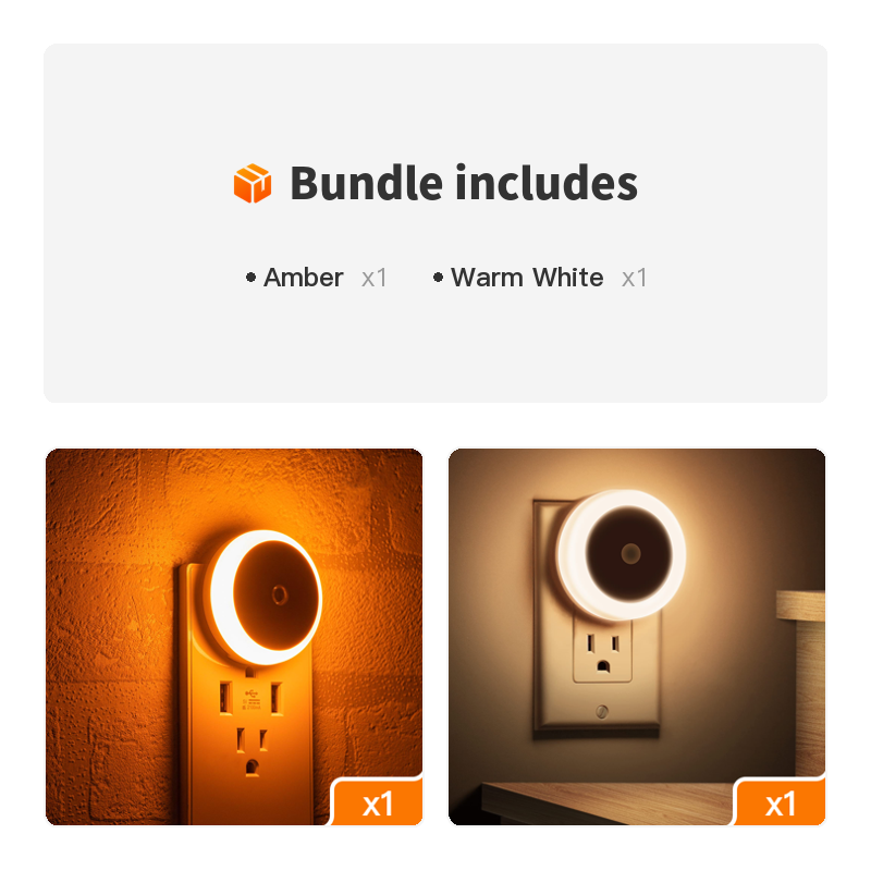 1pc LED White Night Light Dusk To Dawn Sensor, Smart Wall Night Light For Bathroom Bedroom Home Kitchen Corridor Energy Saving, Round