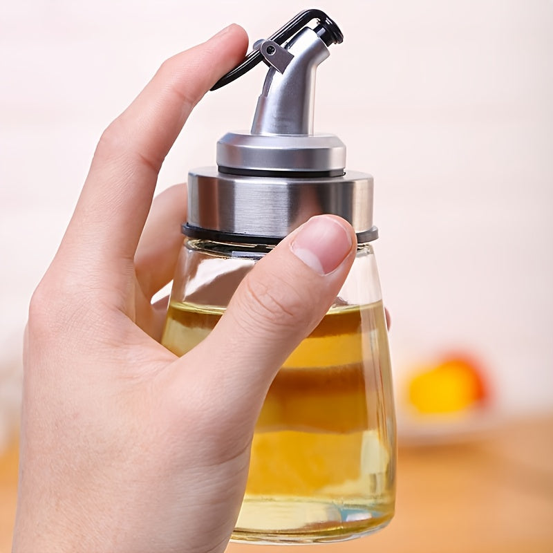 1pc Controllable Glass Oil Pot with Leak-Proof Design