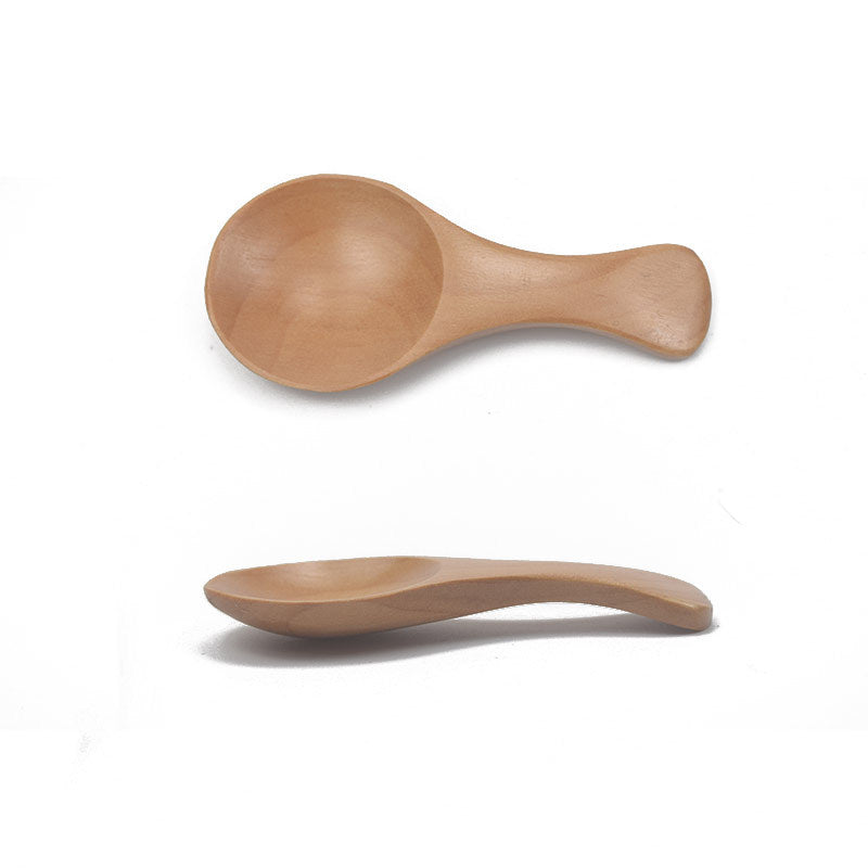 1pc Mini Wooden Spoon With Short Handle, Milk Powder, Spices, Condiments, Sugar, Honey, Tea Coffee Spoon, Kitchen Accessories