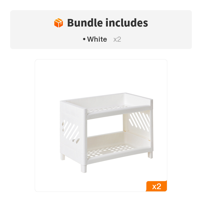 1pc Desktop Double-Layer Rack for Organized Storage