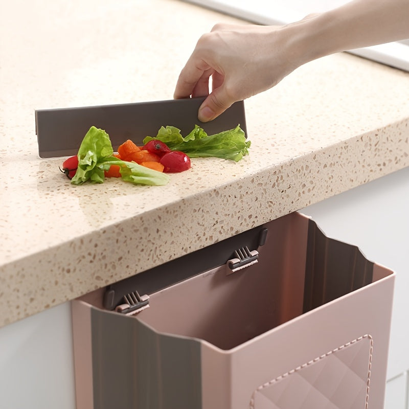 1pc Garbage Can Hanging Household Foldable Cabinet Door Classification Multifunctional Garbage Can In Kitchen