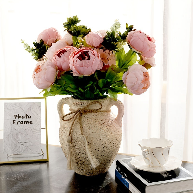 Lifelike Simulated Peony Stem, Silk Peony Flowers for Home Wedding Decoration, Valentine's Day Decor