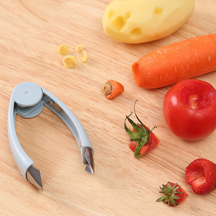 1pc Fruit Remover, Kitchen Tweezers, Strawberry Tomato Remover, Fruit And Vegetable Tools, Random Color