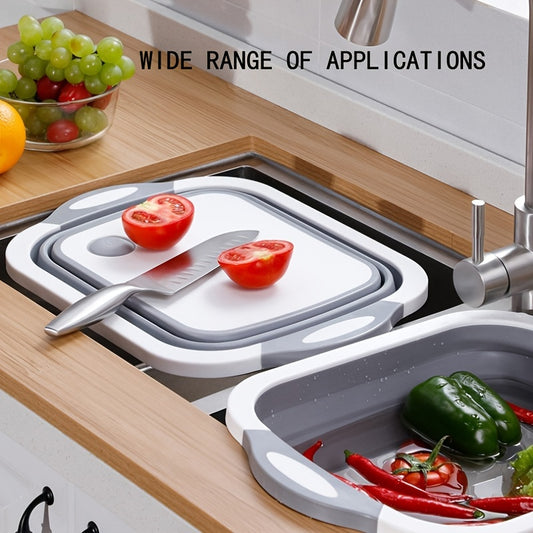 1pc Folding Cutting Board, Clean Food, Cut Food, Gather Food, Gather Seasoning, Household, Kitchen, Dining Room, Multi-purpose Cutting Board