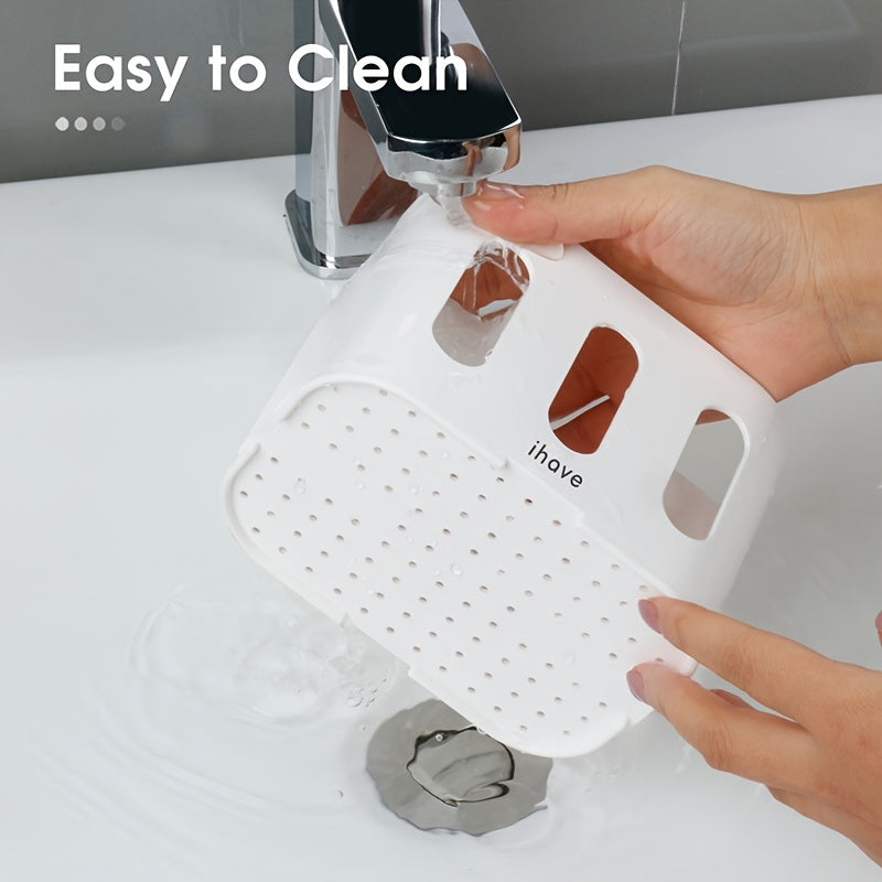 5-Slot Electric Toothbrush Holder Set with 2 Hanging Holes