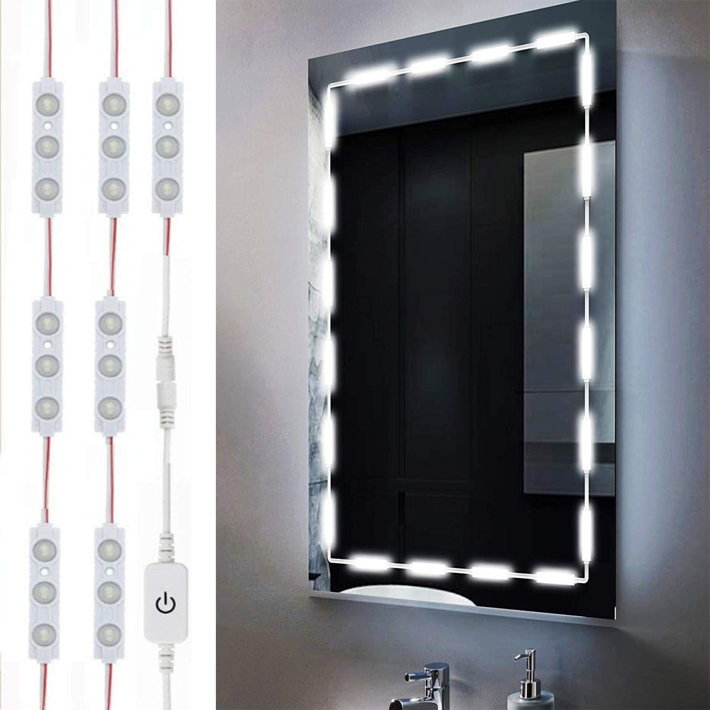 Bright White LED Mirror Lights Set - 10ft Vanity Makeup Strip Lights with Dimmable Touch Control