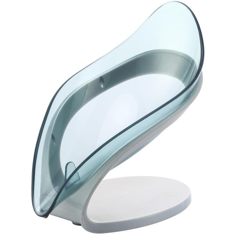 1pc Leaf Shape Soap Box Bathroom Soap Holder Dish Storage Creative Bathroom Kitchen Non-slip Drain Soap Storage Case Container