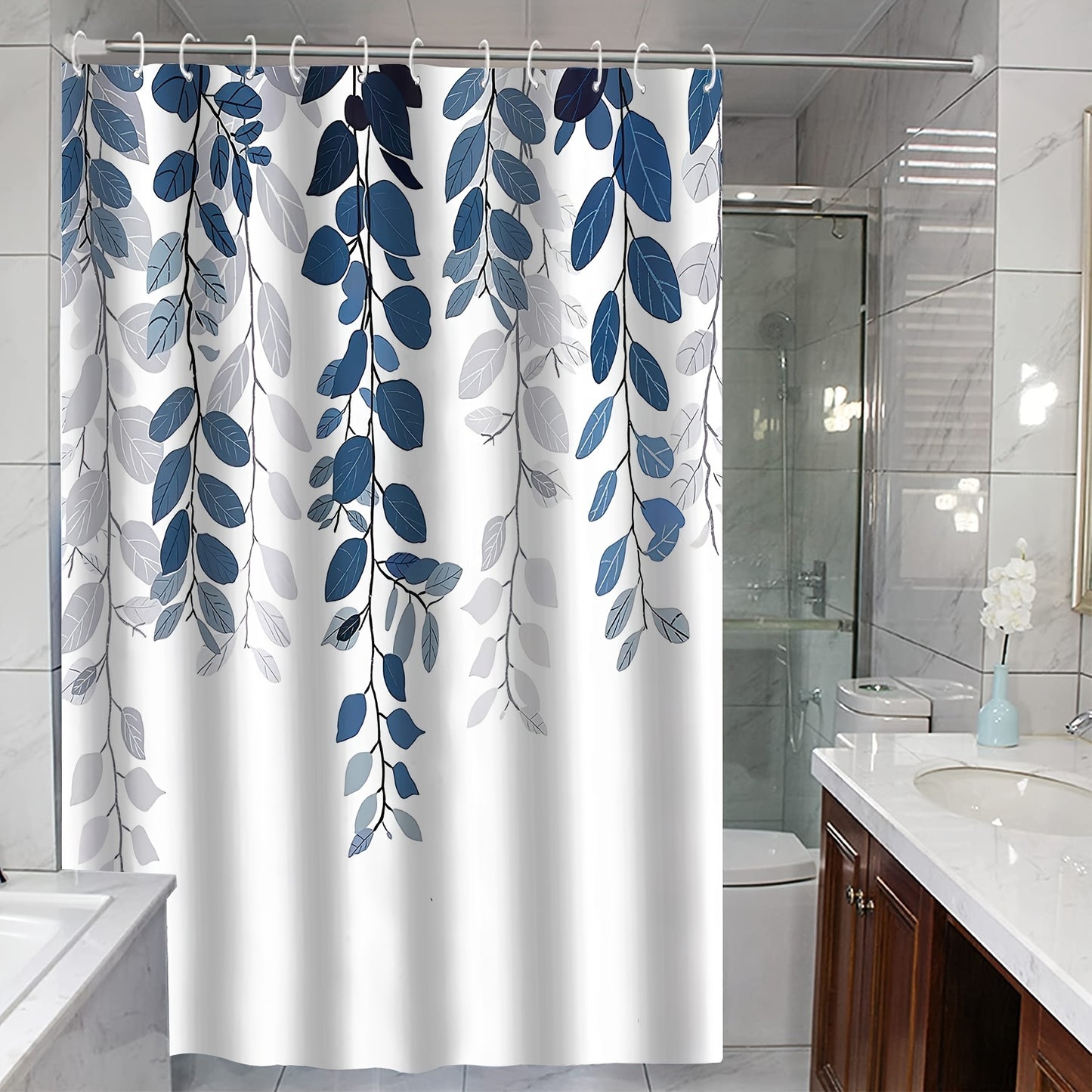 Blue Eucalyptus Shower Curtain