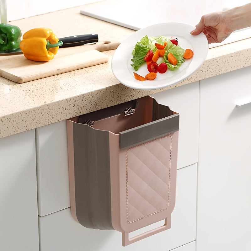 1pc Garbage Can Hanging Household Foldable Cabinet Door Classification Multifunctional Garbage Can In Kitchen