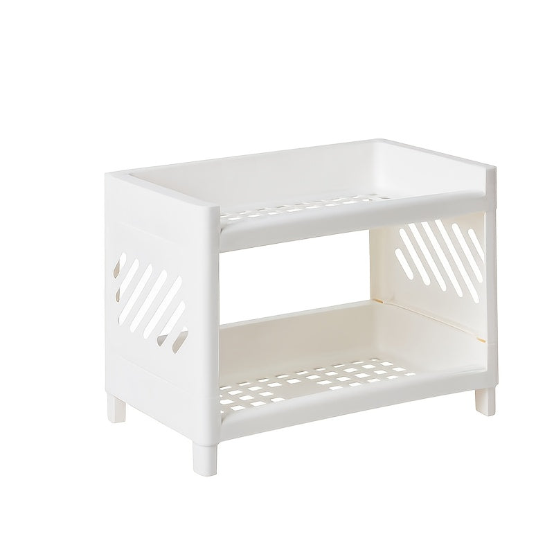 1pc Desktop Double-Layer Rack for Organized Storage