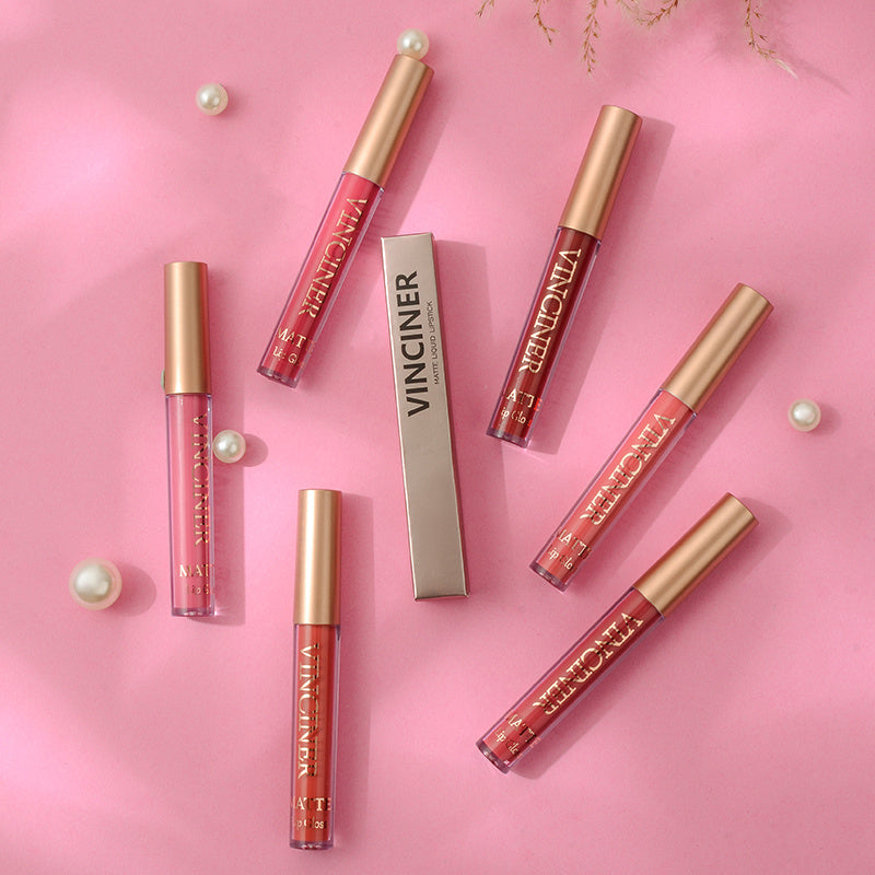 12-Color Lip Glaze Matte Liquid Lipstick Set: Waterproof, Non-Stick, Long-Lasting Matte Gloss