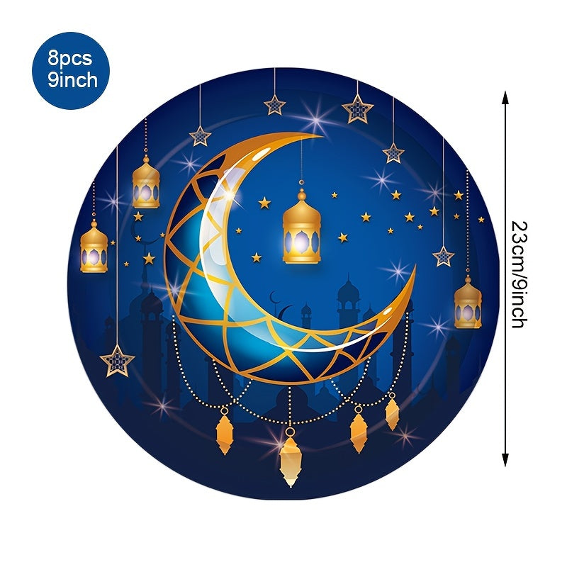 Elegant Eid Disposable Party Tableware Set for 8