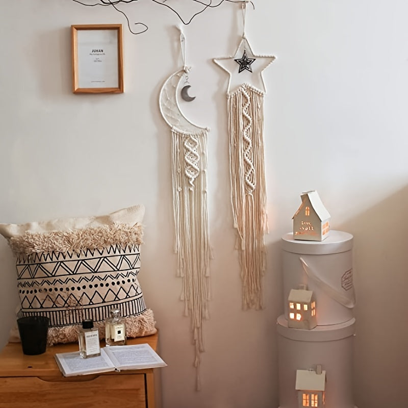 Moon Star Decor Dream Catcher - Creative Bohemian Wall Hanging