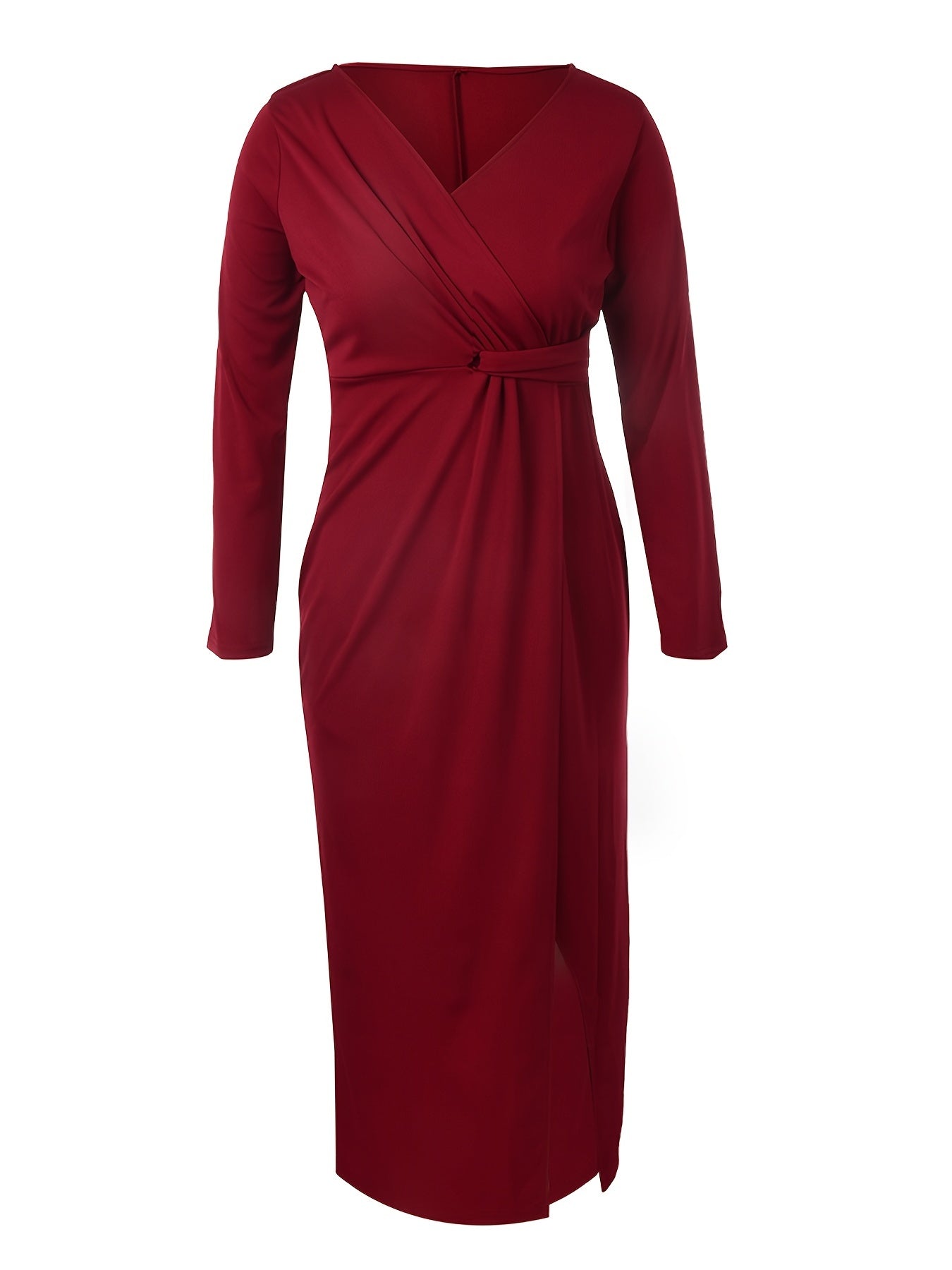 Sexy V-Neck Split Cocktail Gown