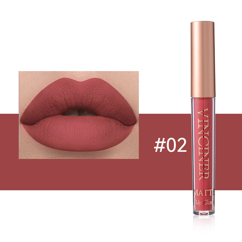 12-Color Lip Glaze Matte Liquid Lipstick Set: Waterproof, Non-Stick, Long-Lasting Matte Gloss