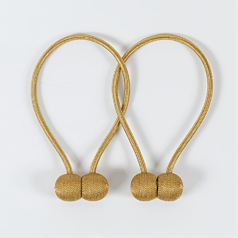 1pc Magnetic Curtain Tieback, Braided Rope Magnetic Buckle For Holding Curtains & Drapes, Simple & Elegant Home Decor