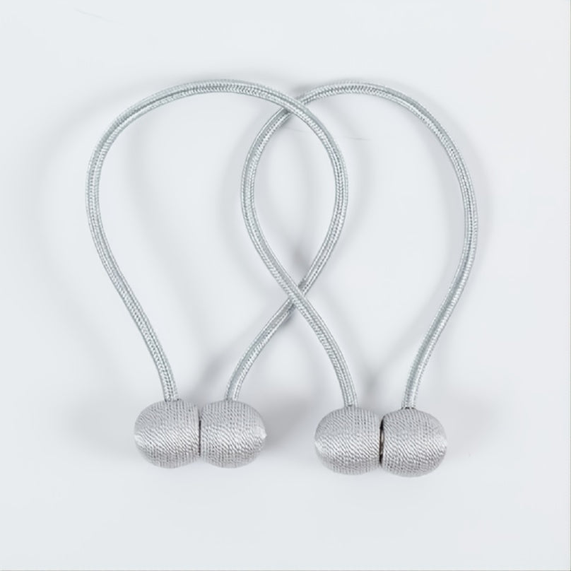 1pc Magnetic Curtain Tieback, Braided Rope Magnetic Buckle For Holding Curtains & Drapes, Simple & Elegant Home Decor