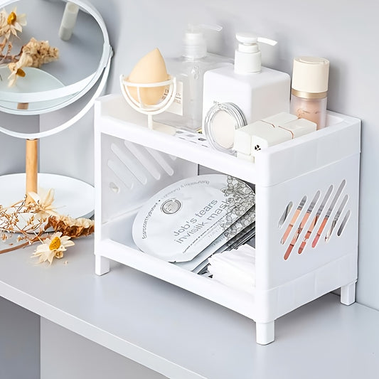1pc Desktop Double-Layer Rack for Organized Storage