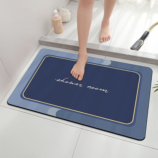 1pc Light Luxury Bathroom Door Absorbent Soft Mats Diatom Mud Bathroom Bathroom Door Mats