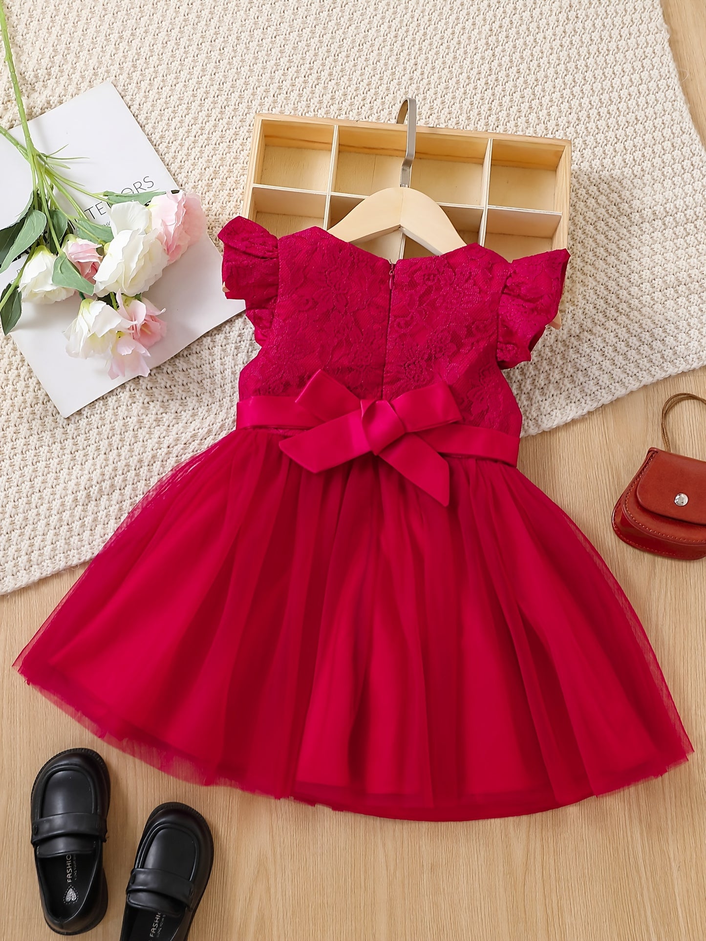 Ruffled Lace Princess Dress for Baby Girls