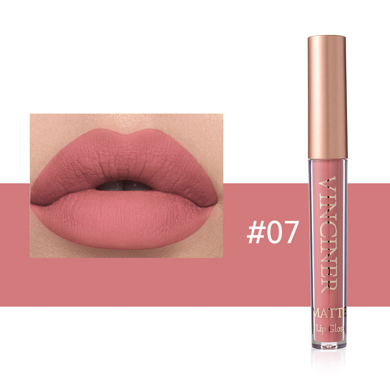 12-Color Lip Glaze Matte Liquid Lipstick Set: Waterproof, Non-Stick, Long-Lasting Matte Gloss