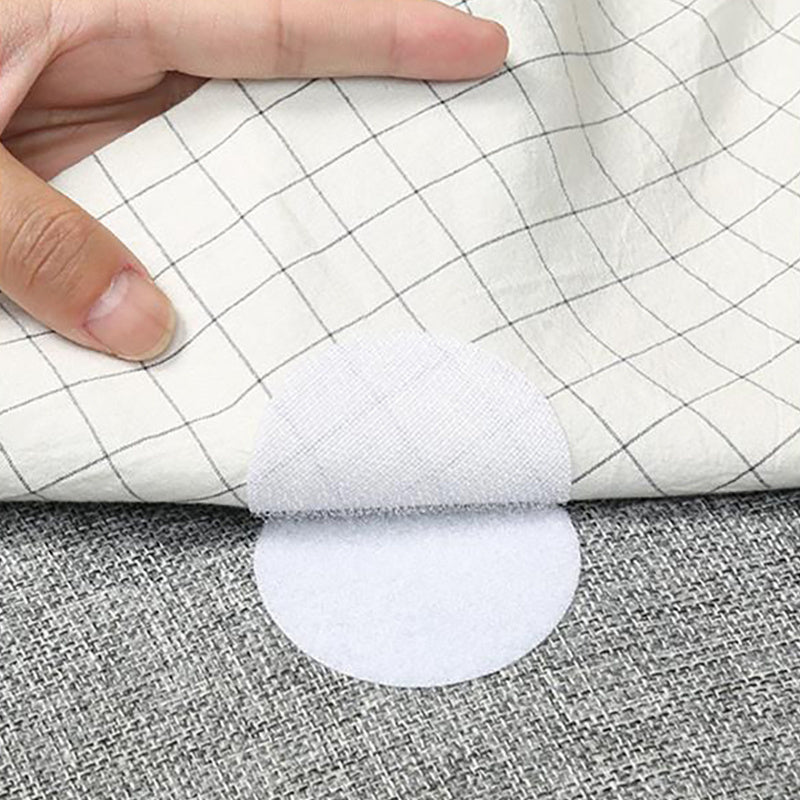 10pcs Non-Slip Rug & Sofa Stickers - Adhesive Hook & Loop Floor Stickers