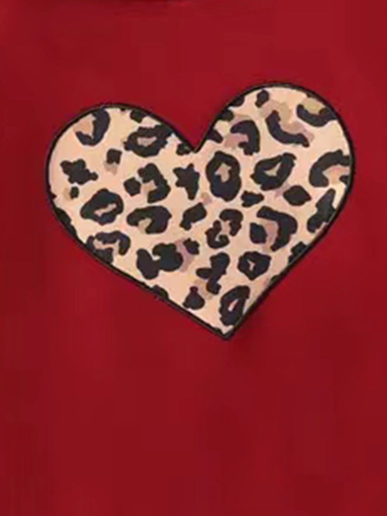 2pcs Baby Girls Leopard-Print Paneled Hoodie and Pants Set