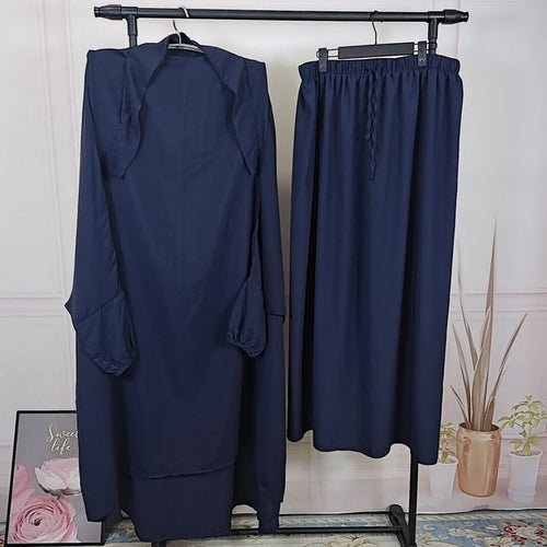 Jilbab 2 Piece Set for Muslim Women with Hijab and Abaya